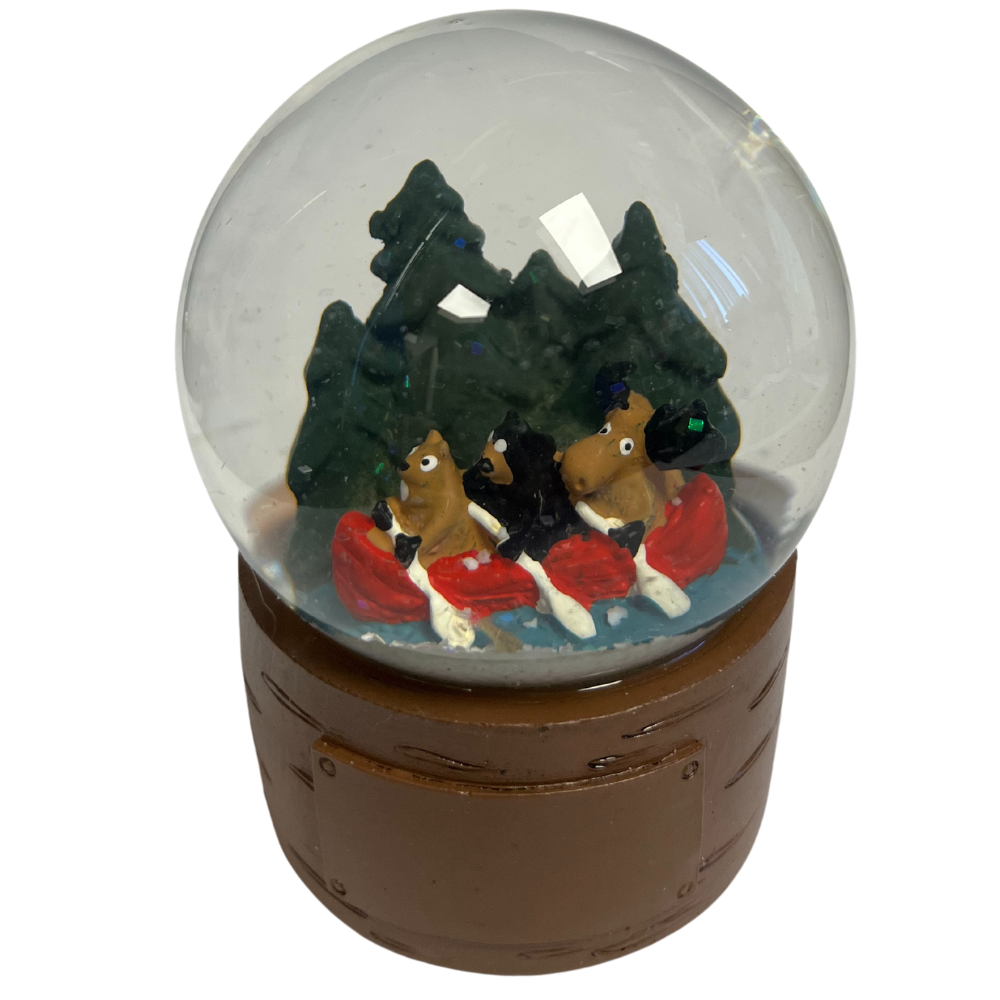 Mini Forest Paddles Personalized Snow Globe Canada RetroFestive.ca