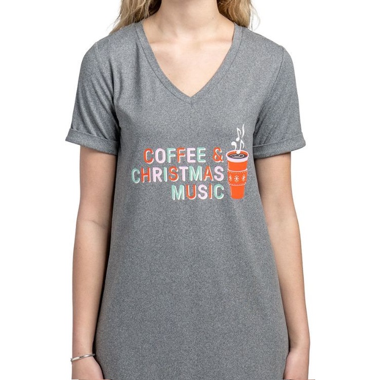 Coffee Christmas Music Sleepshirt by Hello Mello