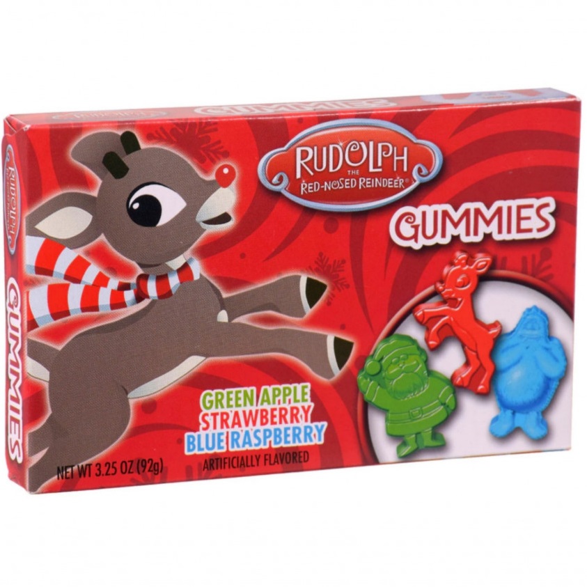 Rudolph the Red Nose Reindeer Gummies Theater Box 3 oz.