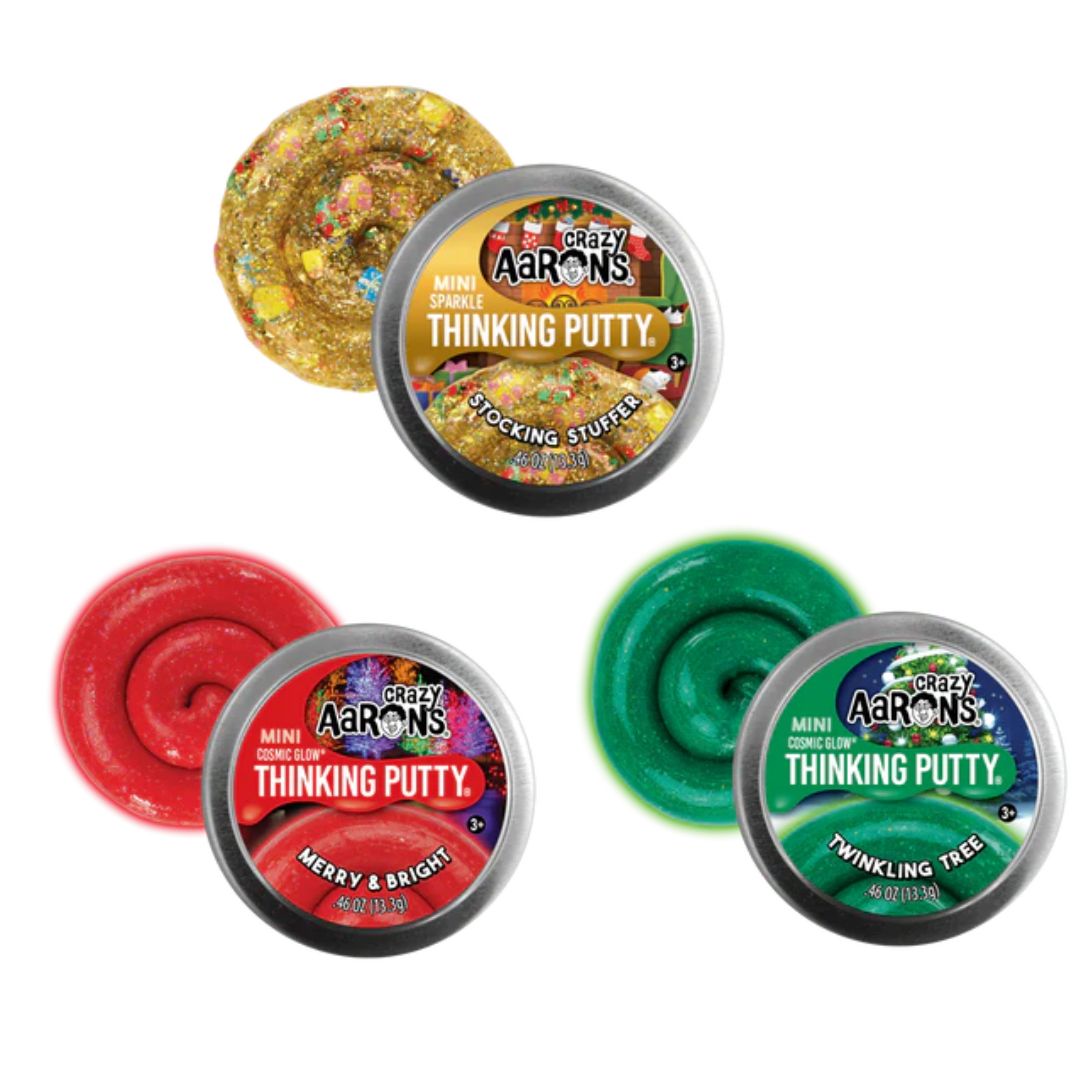 Crazy Aaron's Stocking Stuffer Thinking Putty Mini Tins RetroFestive.ca
