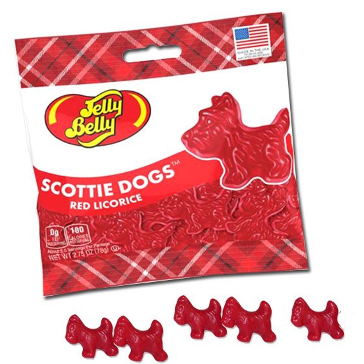 Jelly Belly Red Licorice Scottie Dogs RetroFestive.ca