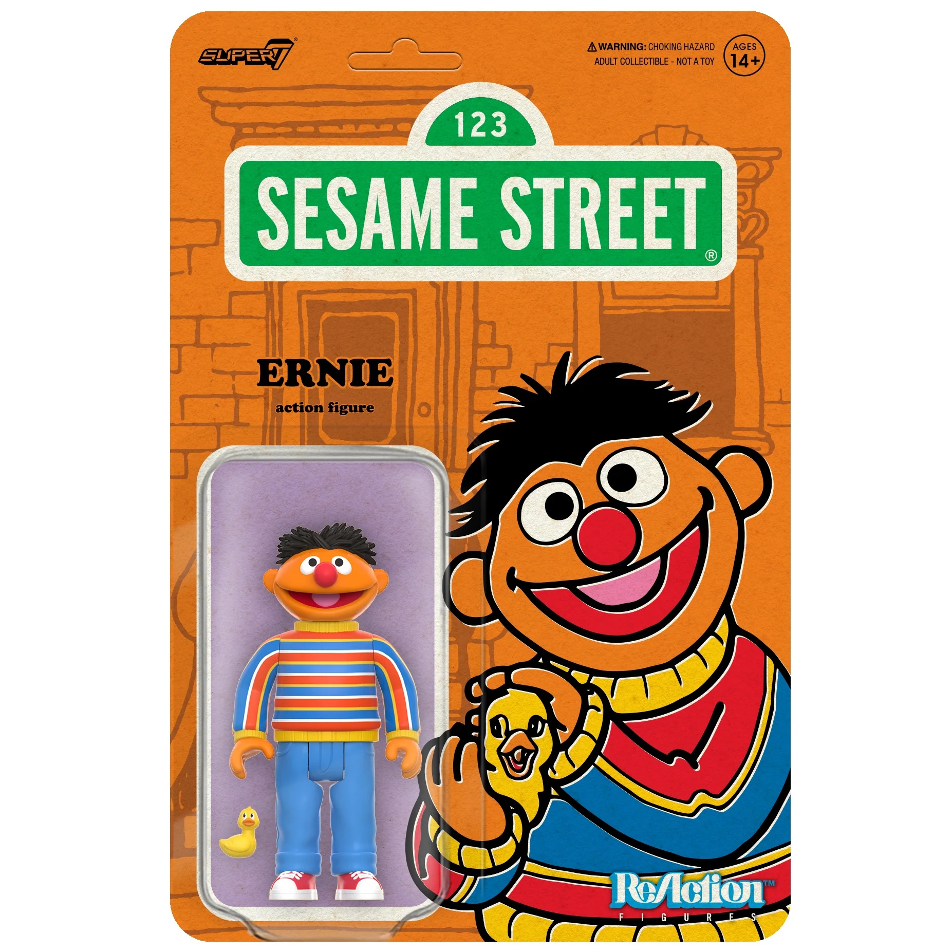 Sesame Street Ernie ゼンマイ式 フィギュア Sesame Street ReAction