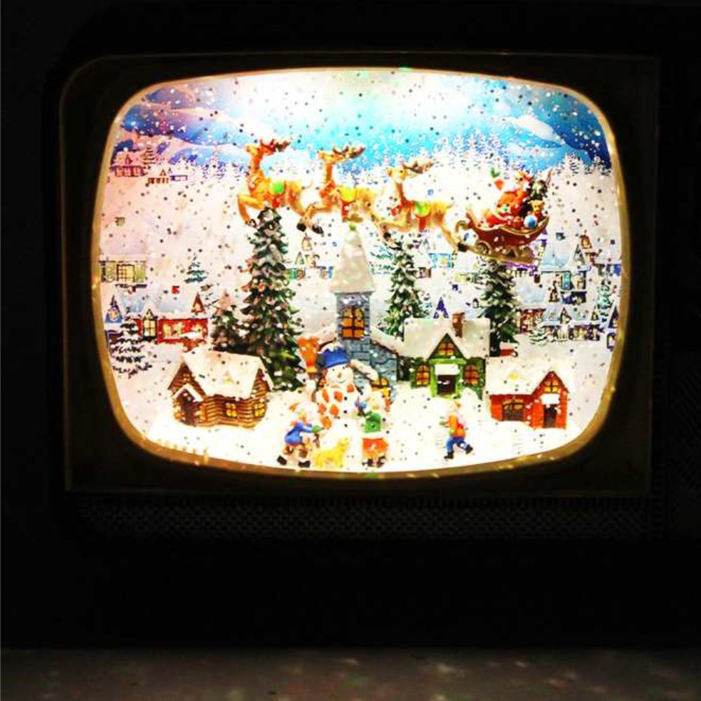 テレビ TV LANTERN LED Spinning Water TV Villa Lantern - RetroFestive.ca