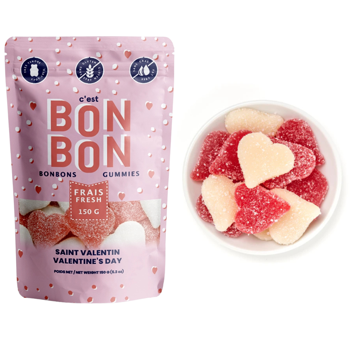 C'est Bon Bon Valentine's Day Gummy Candies Canada | RetroFestive.ca