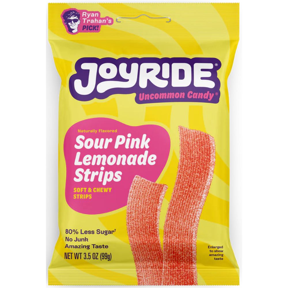 Joy Ride Flavors Joyride Candy - Sour Pink Lemonade Strips - RetroFestive.ca
