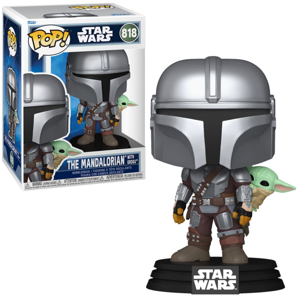 Pop! Star Wars: The Mandalorian with Grogu (On Back) - RetroFestive.ca