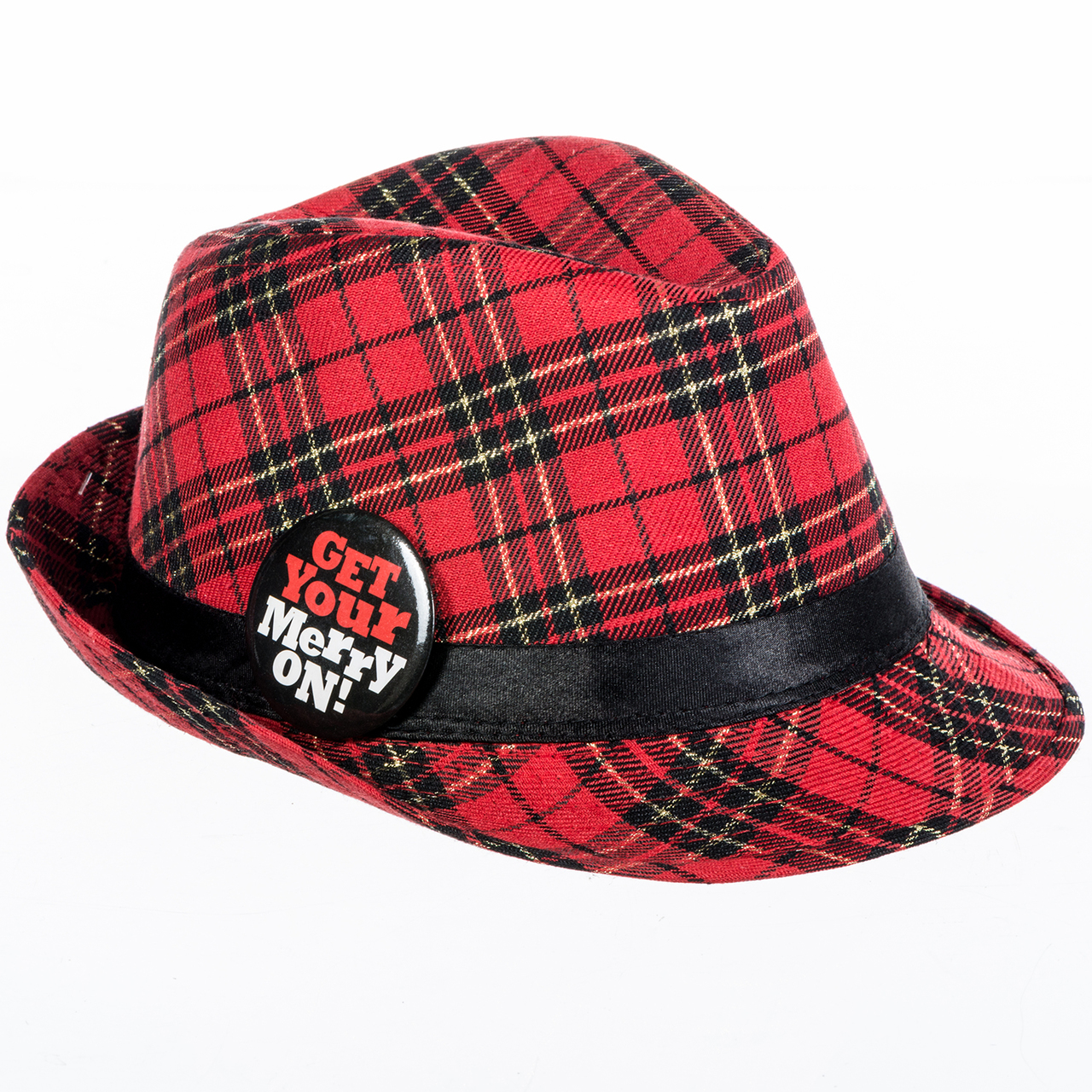 Christmas Plaid Fedora - RetroFestive.ca