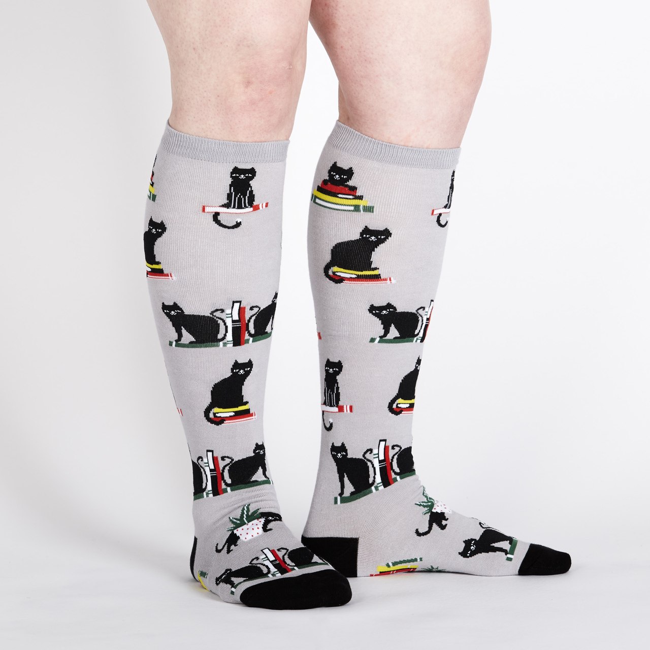 Booked for Meow Funny Socks Bookish Gifts Retrofestive.ca