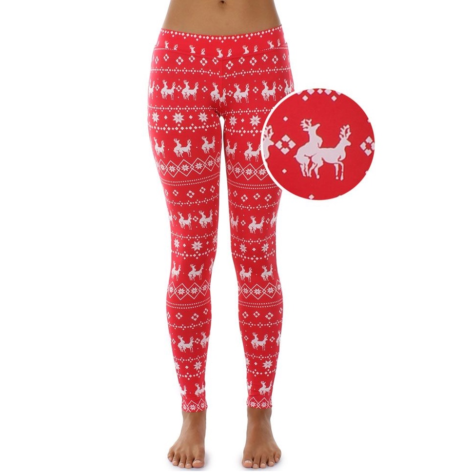 NEW Reindeer Holiday Super Soft Leggings in women's - Depop