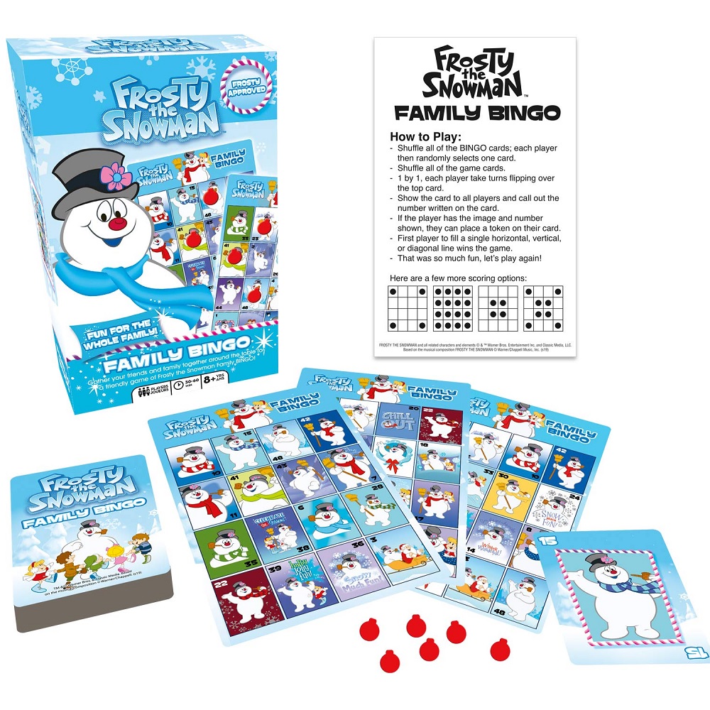 Frosty The Snowman Family Bingo RetroFestive.ca