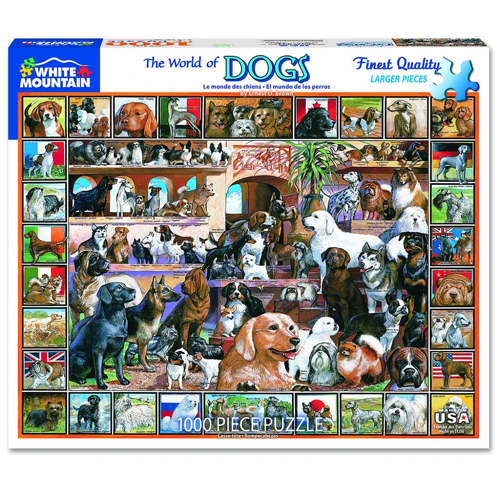 World of Dogs Puzzle by White Mountain | RetroFestive.ca