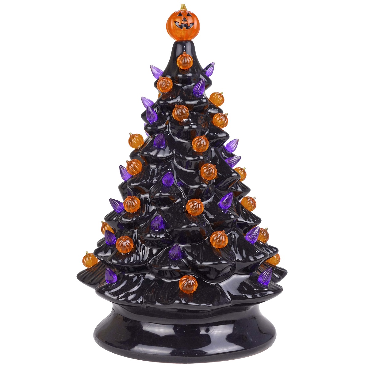 Ceramic Black Retro Halloween Tree RetroFestive.ca