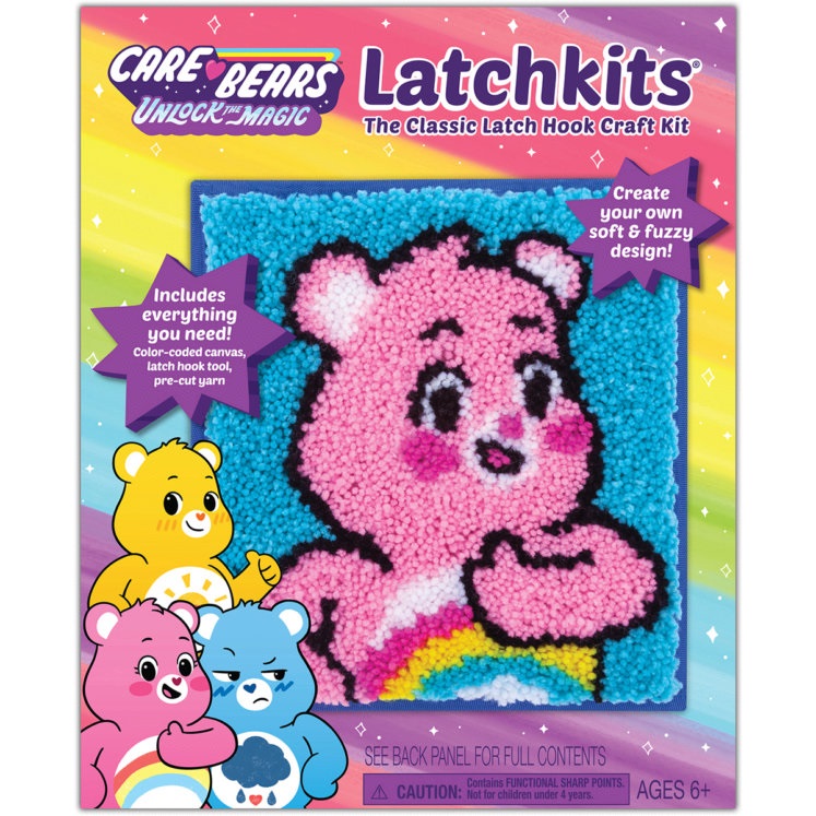 LatchKits Care Bears Retro Latch Hook Craft Kit 