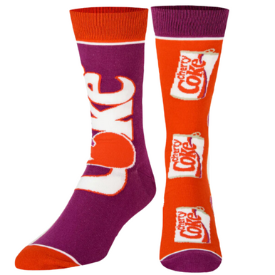Cherry Coke Split Crew Socks Canada | RetroFestive.ca