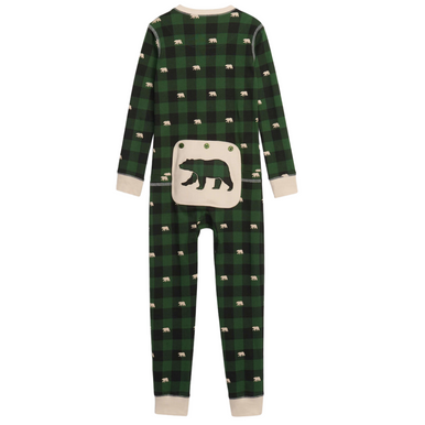 Forest Green Plaid Kids Union Suit by Hatley Canada