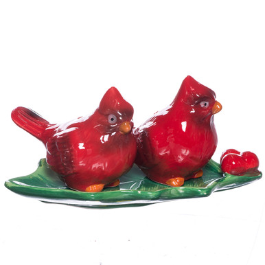 Holiday Cardinals Salt & Pepper Shaker Set