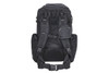 Kelty Raven 2500 backpack, black, rear view, showing padded shoulder straps and waist strap