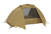 Kelty 1 Man Field Tent Coyote Brown with rain fly attached and opened