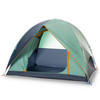 Kelty Tallboy 4 Tent, green, with fly attached and door open