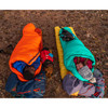 Couple sleeping in Kelty Cosmic Ultra sleeping bags, no tent