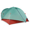 Kelty Rumpus 6 tent, with fly attached, door closed, front view