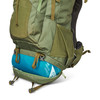 Close up of Kelty Asher 85 backpack, with bottom compartment unzipped