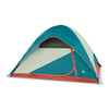 Kelty Discovery Basecamp 4 tent, front view, with fly on and door closed