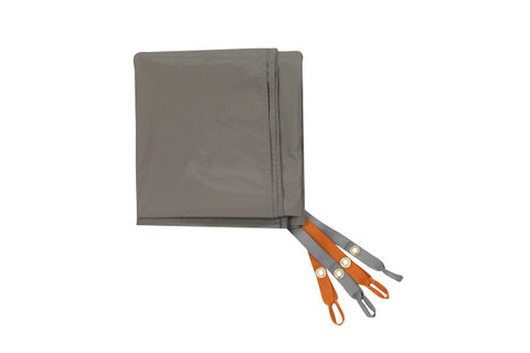 Kelty Outfitter Pro 4 Footprint, tan, with orange and grey attachment points