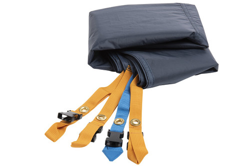 Kelty Tallboy 6 Footprint, gray, with orange and blue attachment points
