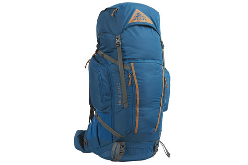 Lyons Blue/Golden Oak - Kelty Coyote 105 backpack, front view