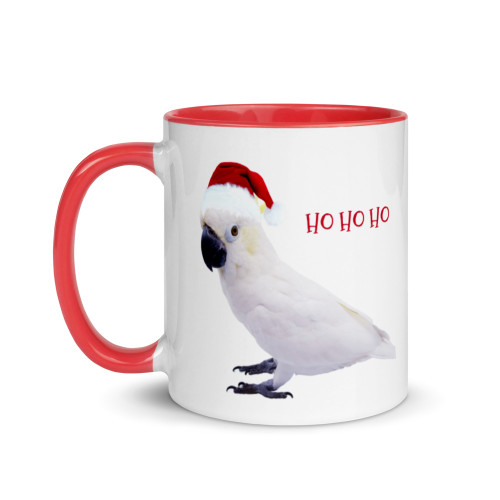 Merry Christmas Cockatoo Mug with Colour Inside Merry Christmas Cockatoo Mug with Colour Inside