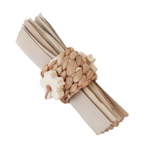 Natural Palm Leaf Crunch Roll Parrot Foot Toy
