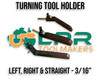 3/16" Lathe Turning Tool Holder (Includes 3/16" HSS Tool Bit)