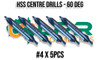 HSS Centre Drill - 60 Degree. #4 Centre Drill - 5pc. Supplied by LPR Toolmakers an Australian family business that imports high quality short series & long series  Centre Drills. Shipped from Melbourne, Victoria. 