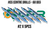 HSS Centre Drill - 60 Degree. #2 Centre Drill - 5pc. Supplied by LPR Toolmakers an Australian family business that imports high quality short series & long series  Centre Drills. Shipped from Melbourne, Victoria. 