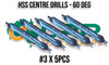 HSS Centre Drill - 60 Degree. #3 Centre Drill - 5pc. Supplied by LPR Toolmakers an Australian family business that imports high quality short series & long series  Centre Drills. Shipped from Melbourne, Victoria. 