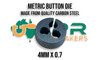 Metric Carbon Steel Button Die 4mm x .7 pitch. Supplied by LPR Toolmakers an Australian owned family business that imports good quality Carbon Steel & HSS Metric Dies. Shipped from Melbourne, Victoria. 