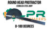 Round Protractor Rule. 0-180 Deg.