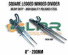 8" - 200mm Wing Divider - Made from solid Gauge Steel. Supplied by LPR Toolmakers an Australian owned business that imports high quality Calipers, Inside, Outside, Jenny, Wing. Shipped from Melbourne, Victoria. 