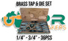 Brass (BSB) 36pc Boxed Tap & Die Set [1/4"-3/4"]