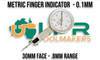 Dial Test Indicator (Finger Type - .01m Inc) 30mm Face 