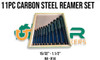 Adjustable Reamer Set [11pc] 15/32- 1.1/2" - Carbon steel blades