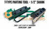 T-Type Parting Tool - 1/2" Shank [10mm Centre Height] Takes 5/8" HSS Blade