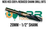 HSS Metric Reduced Shank Drill (5% Cobalt) - 16-32mm