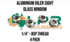 Aluminum Oiler Sight Glass Window (1/4" to 1") - BSP Threaded 