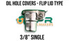 Oil Hole Cover, flip lid. 3/8" size. Supplied by LPR Toolmakers an Australian family owned business that imports high quality oilers for your lathes, miniature engines. Shipped from Melbourne, Victoria.  