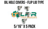 Oil Hole Cover, flip lid. 5/16" size. Supplied by LPR Toolmakers an Australian family owned business that imports high quality oilers for your lathes, miniature engines. Shipped from Melbourne, Victoria.  