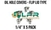 Oil Hole Cover, flip lid. 1/4" size. Supplied by LPR Toolmakers an Australian family owned business that imports high quality oilers for your lathes, miniature engines. Shipped from Melbourne, Victoria.  