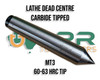 Carbide Tipped Lathe Dead Centre (Size Options Inside)