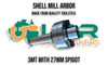 Shell Mill Arbor - 3MT with 27mm Spigot. Supplied by LPR Toolmakers an Australian family owned business that imports quality Shell Mill Arbors. Shipped from Melbourne, Victoria. 